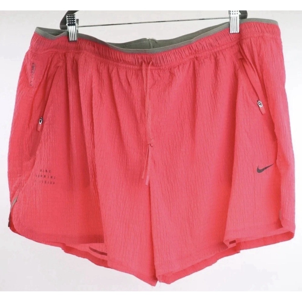 Nike Stride Running Division 5" Brief-Lined Shorts 2XL Men Pink FZ0611-629 ($75)